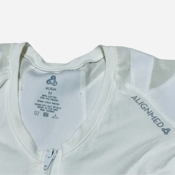 AlignMed Posture Shirt 2.0 Short Sleeve Zip Front Compression Support Top Size M - Picture 6 of 10